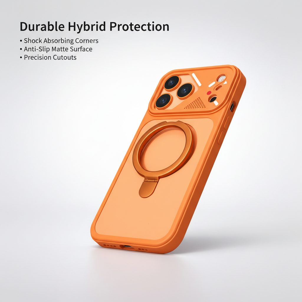 vcase Armor Edge Rugged MagSafe Case with Ring Stand for iPhone 17 Pro Max