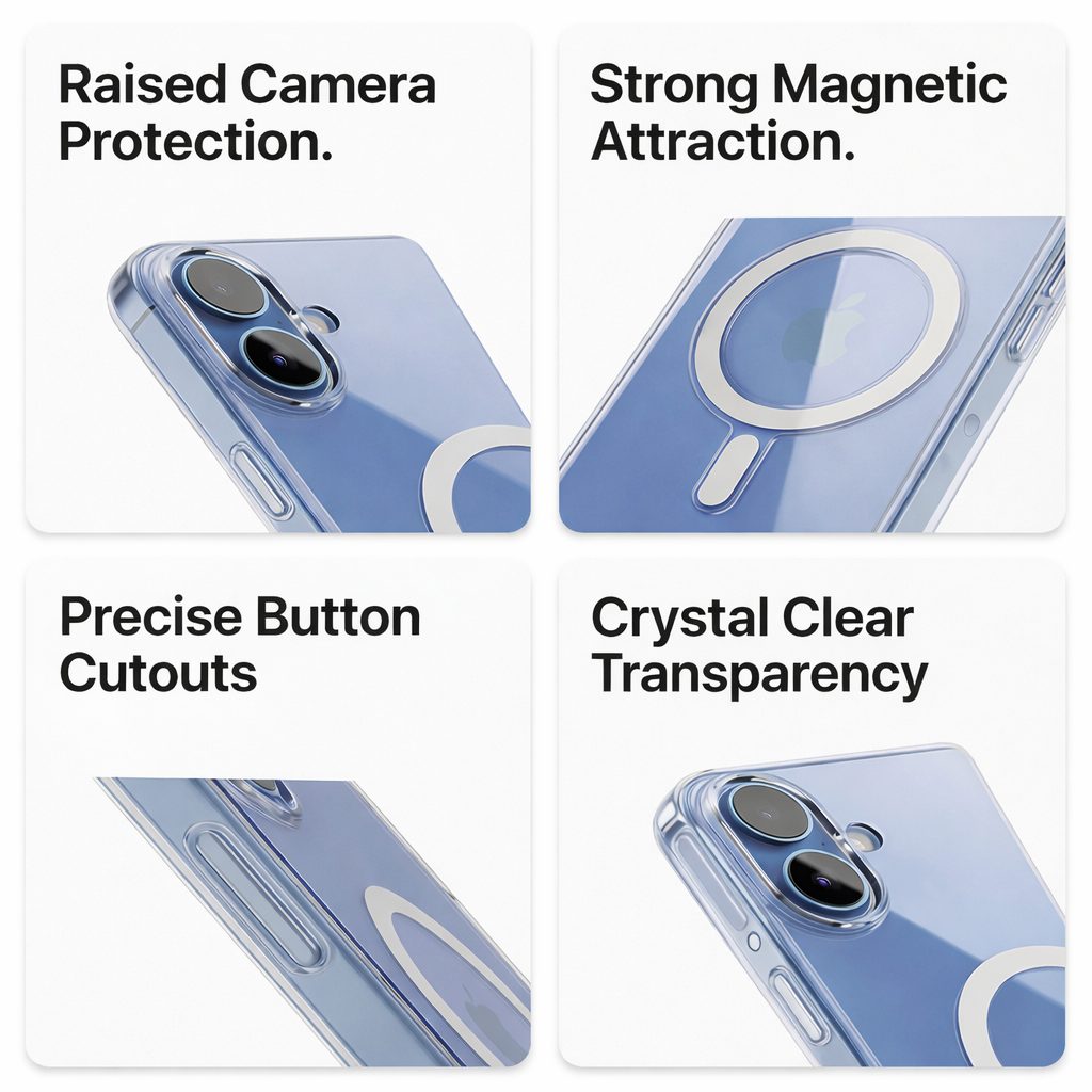 vcase ClearMag Clear MagSafe Case for iPhone 16e