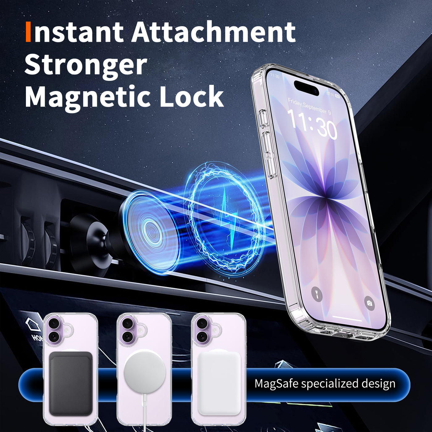vcase ClearMag Clear MagSafe Case for iPhone 17 Air