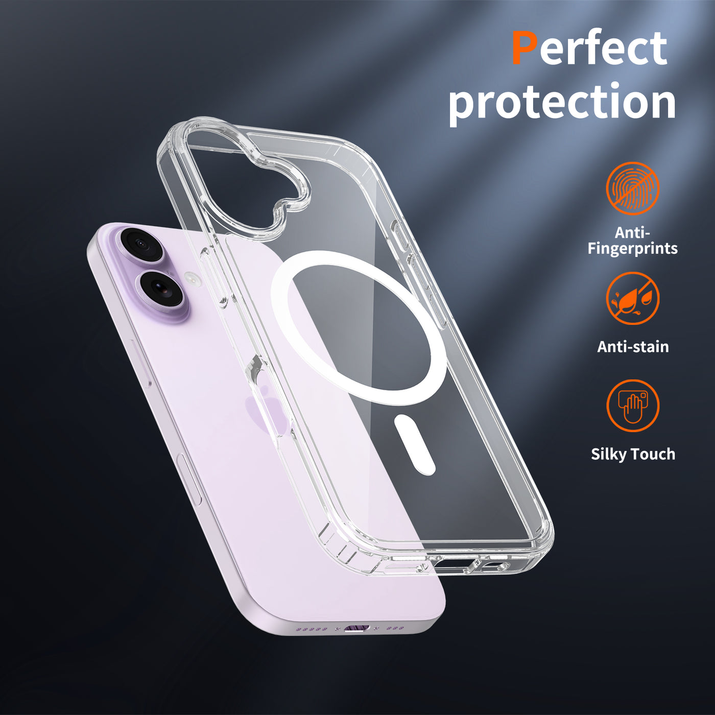 vcase ClearMag Edge Frosted MagSafe Case for iPhone 17 Air