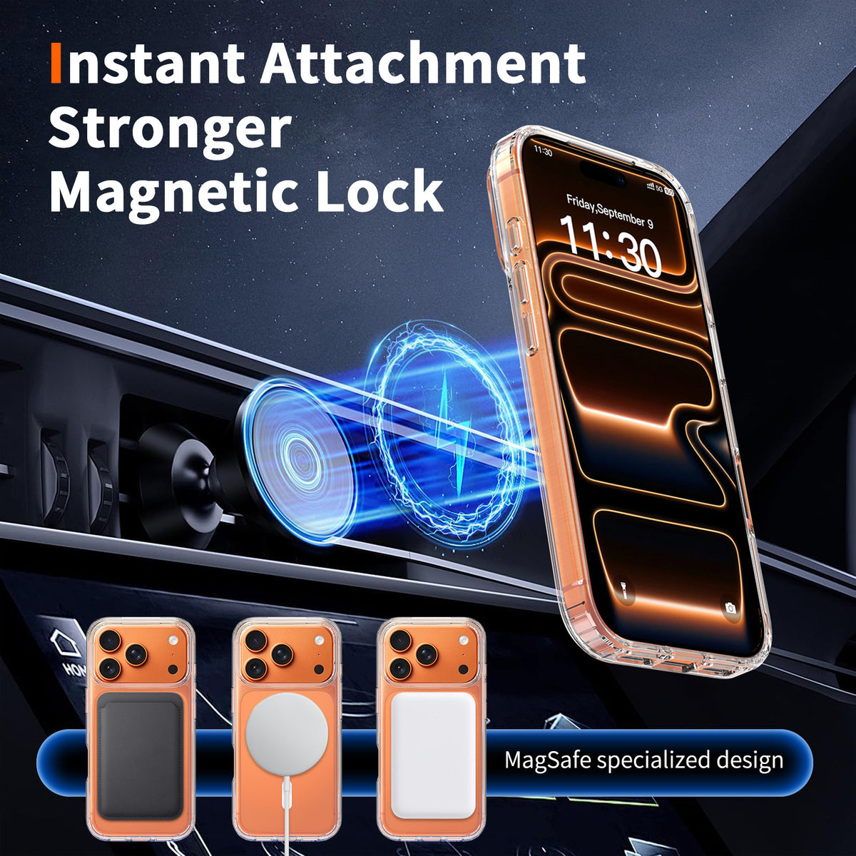 vcase ClearMag Clear MagSafe Case for iPhone 17 Pro