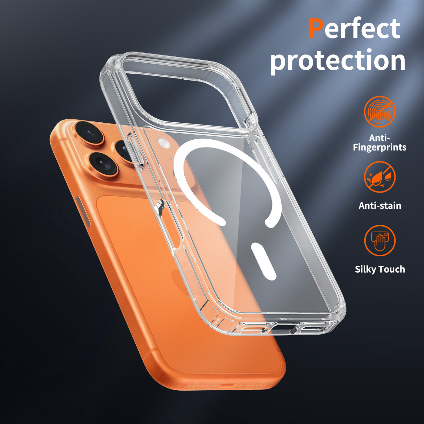 vcase ClearMag Edge Frosted MagSafe Case for iPhone 17 Pro Max
